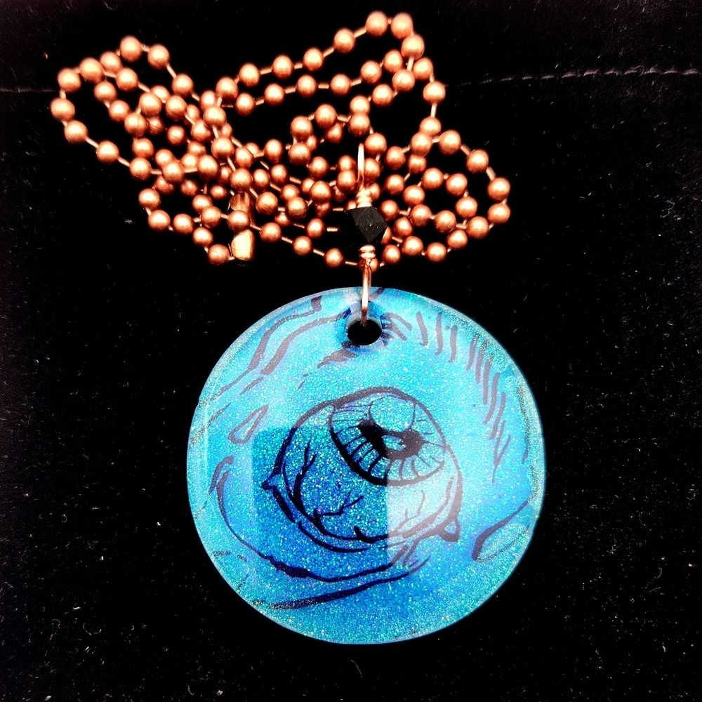 "WATERWORKS" OOAK Medallion Necklace By Raven Molisee